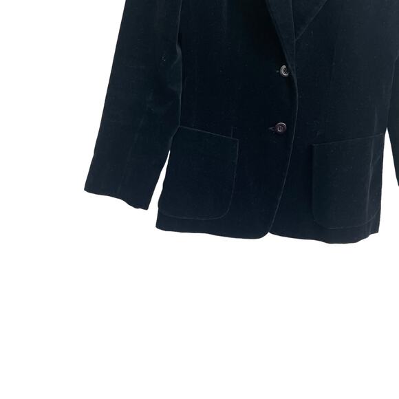 VTG Y2K Womens Velvet Jacket 6 Black Edgy Hipster Rocker Witchy Grunge Blazer‎ - Picture 4 of 11